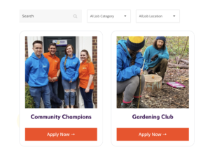 Job Board Feature - Youth Options Charity Website Design