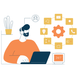 Website contact journey review icon