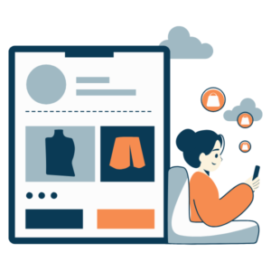 Simple checkout experience icon for online shop design