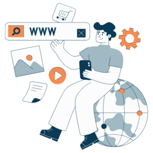 Domain name registration and management icon